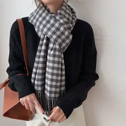 Double Sided Plaid Scarf for Women Autumn And Winter England All-Match Scarves Shawl Warm Men Scarf Bib Unisex Muffler