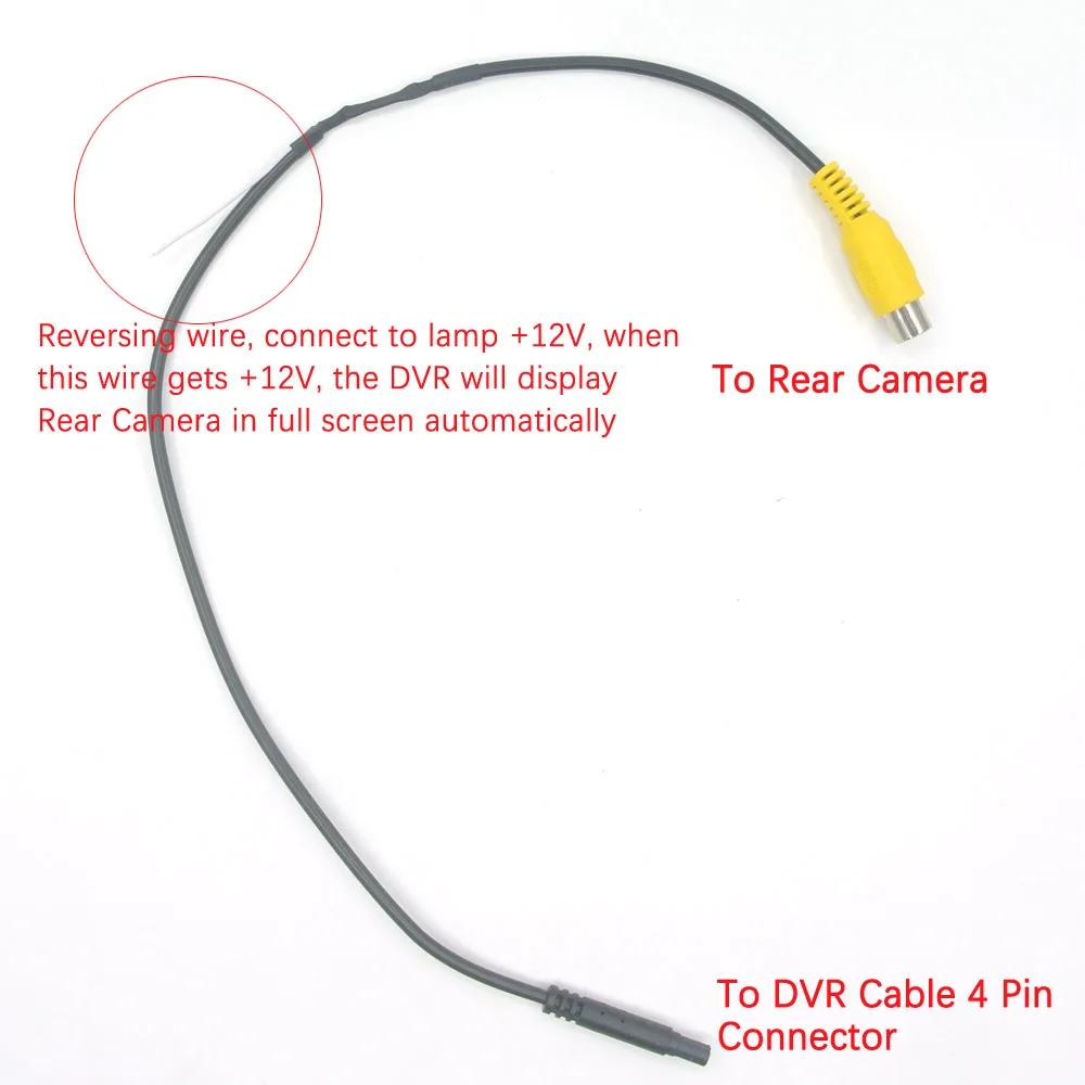 ANSHILONG 4 шпильки гнездовой разъем для RCA AV видео кабель 1.3ft для DVR камера заднего вида кабель