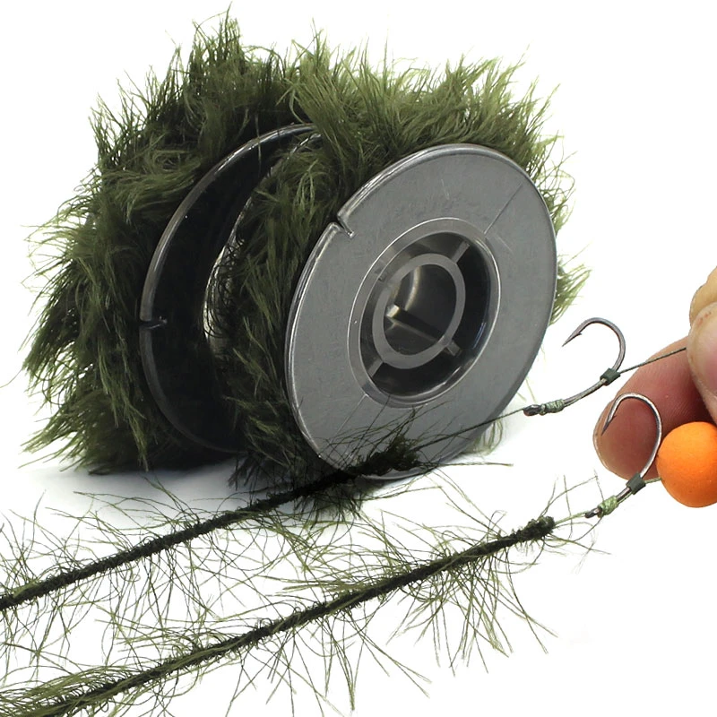 5m Realistic Weed Carp Fishing Line Method Feeder Hair Rigs Carp Fishing Accessories Braid Soft
