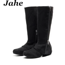 Женская танцевальная обувь; ботинки на мягкой подошве; профессиональная танцевальная обувь; бальные туфли для танго; вечерние женские высокие танцевальные сапоги