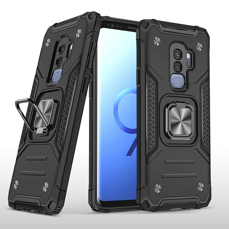 Сверхмощный автомобильный Магнитный бронированный чехол для Samsung Galaxy S9 S8 S10 S20 S21