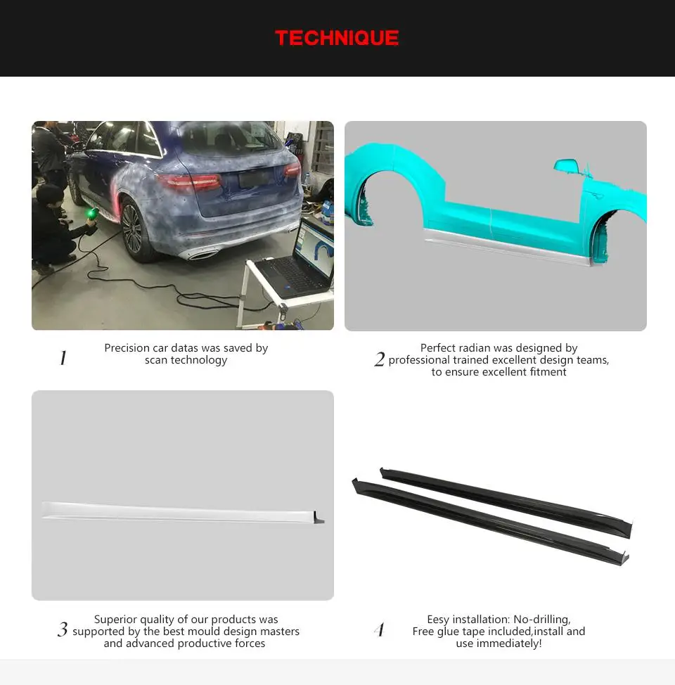 Углеродное волокно боковые юбки расширение губы фартуки для Tesla модель X Седан 4 двери P90D 90D P100D 75D 201