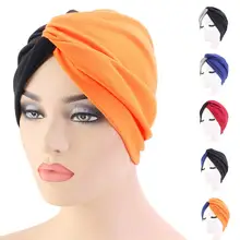 Мусульманская женская раковая шапка после химиотерапии, шапка для выпадения волос, головной шарф, тюрбан, накидка, гаечный ключ, капот, лоскутные шапочки, Skullies, модные