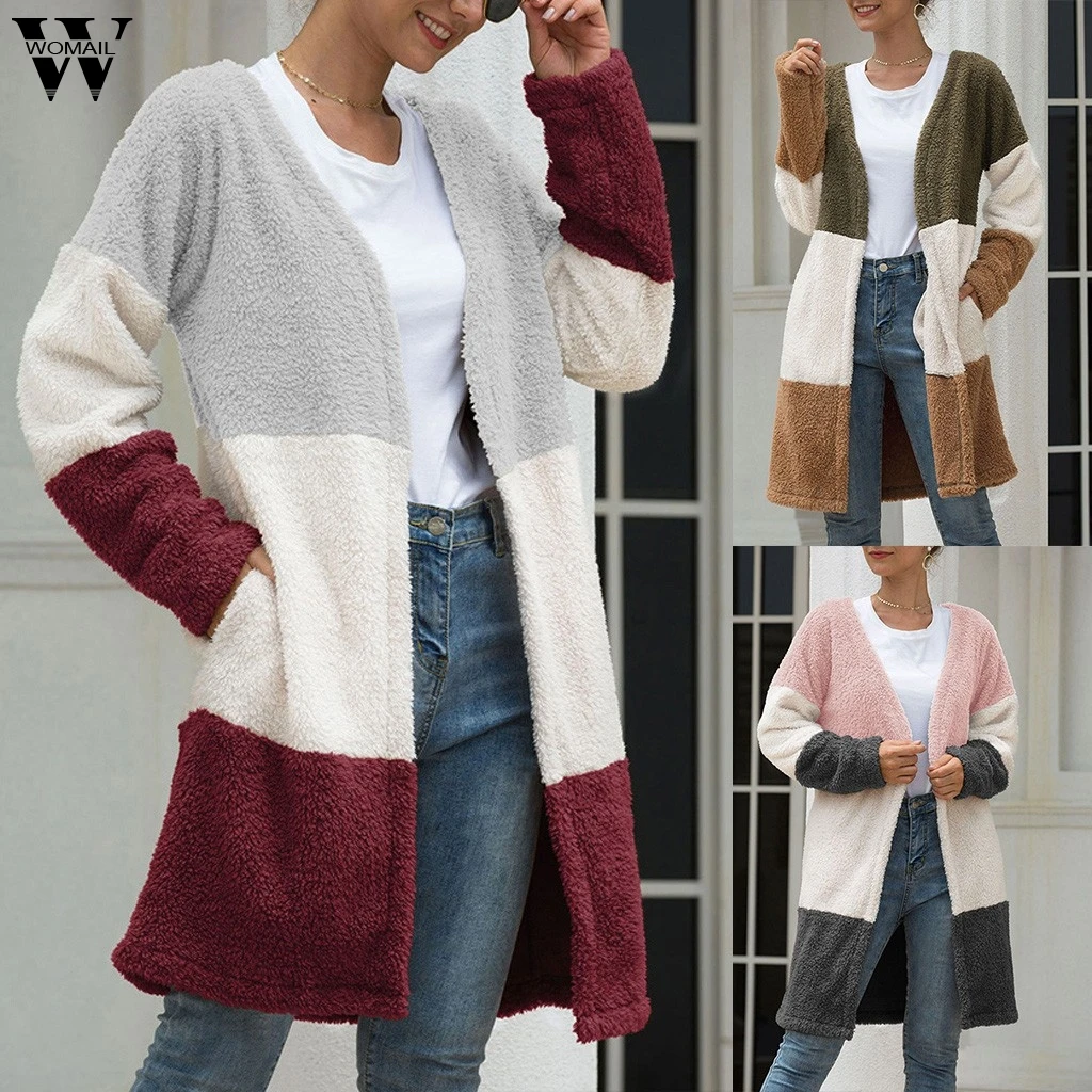 sweaters women invierno 2019 Women's 3color striped stitching long-sleeved O-neck cardigan coat sweater top ladies sweaters Au23 sweaters women invierno 2019 Women's 3color striped stitching long-sleeved O-neck cardigan coat sweater top ladies sweaters Au23