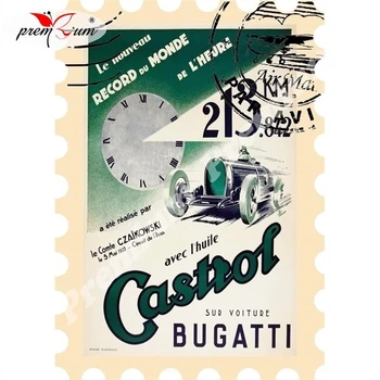 

Fridge magnet souvenir Bugatti Репринт винтажного плаката
