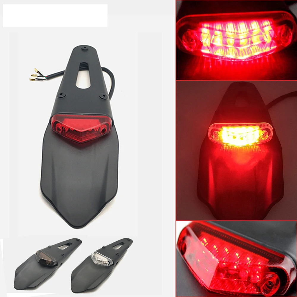 

Motorcycle TailLight Fender Dirt Bike Rear Brake Stop 12 LED Tail Light For KTM 525EXR-W Suzuki RM 85 125 250 X Z 250 450 DR250