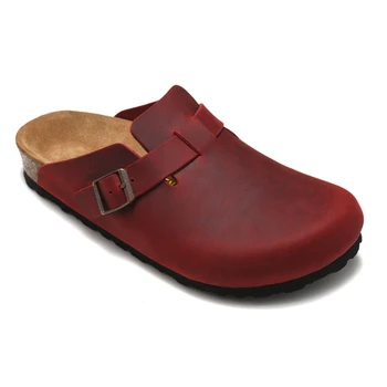 

2020 Original NEW Birkenstock Unisex Professional Boston Super Grip Leather Slip Resistant Work Shoe Solid color Size 36-45