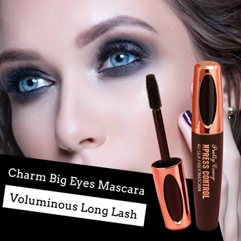 

natural soft black 4d silk fiber mascara waterproof easy to dry long eyelash makeup mascara thick eyelash cosmetics