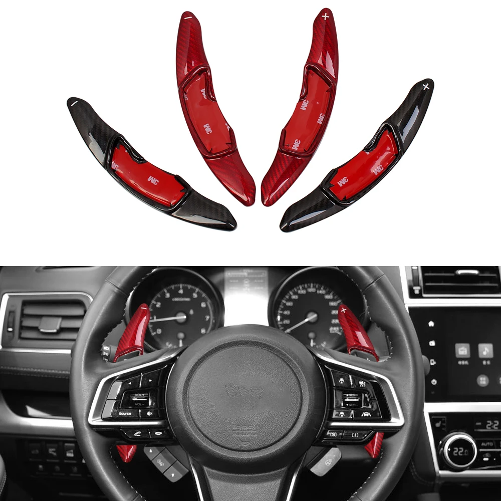 

For Subaru GT86 XV BRZ Forester Legacy Outback WRX Real Carbon Fiber Pair Steering Wheel Gear Shift Paddle Shifter