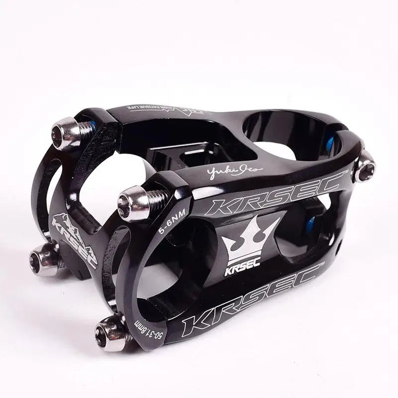 Bike Stem KRSEC 31.8*28.6*50mm MountainBike Cycling Aluminium Alloy CNC Bicycle Stem MTB Cross Country Road Bike Accessories