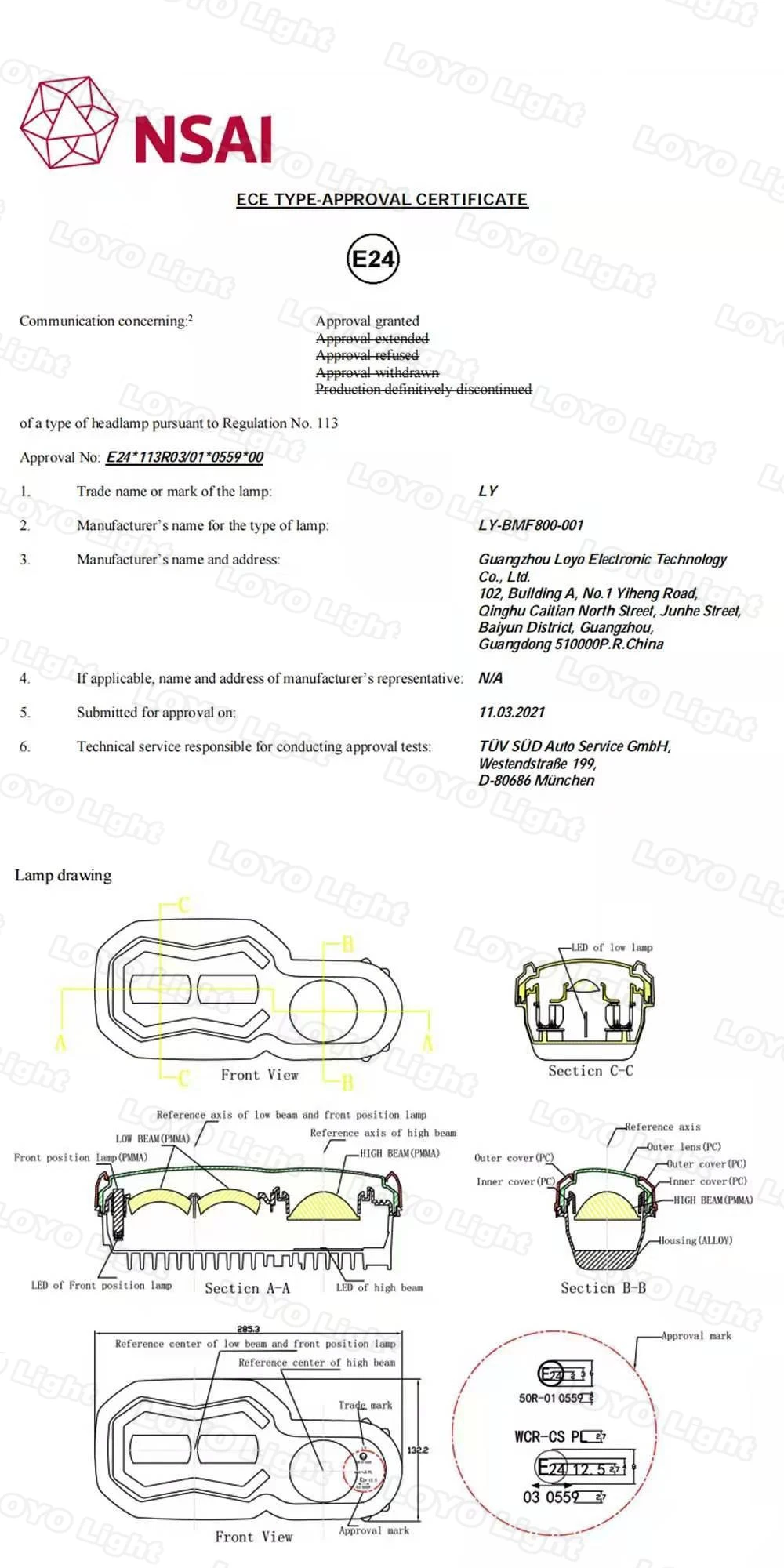 E24 E-Mark Approved 110W Motorcycle Led Headlamp For BMW F 650 700 800 GS F800GS Adventure LED Projector Headlight Assembly