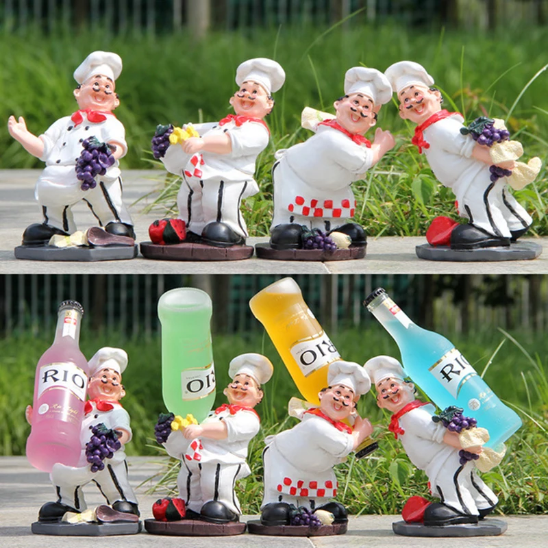 Fat Chef декоративные бутылки для вина держатель подставка итальянский шеф повар
