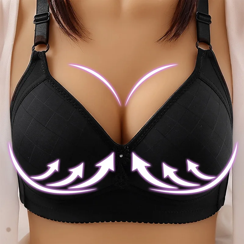 Sports underwear Plus Size Bras Push Up Bra Large Breast Thin Breathable Wireless Gathered Bralette Woman Underwear Seamless