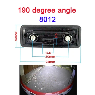 Naviюнит для Audi Skoda Fabia Octavia Yeti superb HD ночное видение багажник автомобиля ручка Обратный Парковка Камера заднего вида - Название цвета: 8012 190 degree