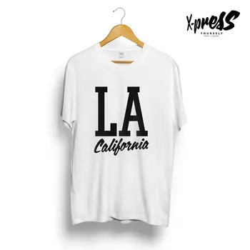 

LA CALIFORNIA PRINTED MENS T SHIRT L.A. GRAPHIC SLOGAN USA SUMMER STARS FAME TEE