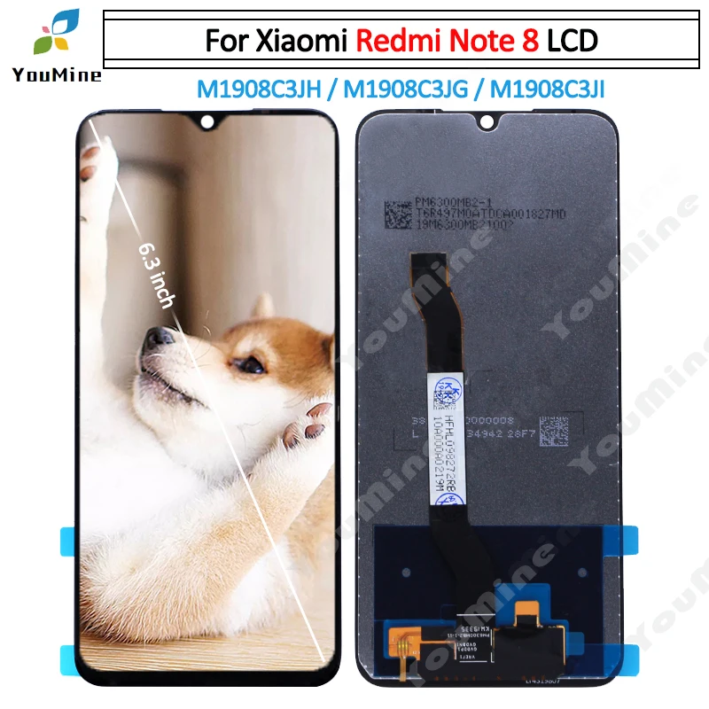 Для Xiaomi Redmi note 8 note8 ЖК-дисплей кодирующий преобразователь сенсорного экрана в сборе запасные части для Redmi note 8 pro lcd