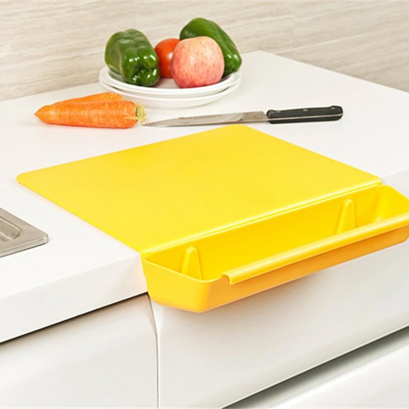 2 in 1 Kitchen Foldable Chopping Board Creative Non-Slip Folding Cutting Board Camping Antibacteria Chopping Board Cooking Mat