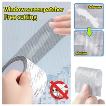 Fix Net Window Home Adhesive Anti Mosquito Fly Bug Insect Repair Screen Wall Patch Stickers Mesh Window Screen Window Net Mesh