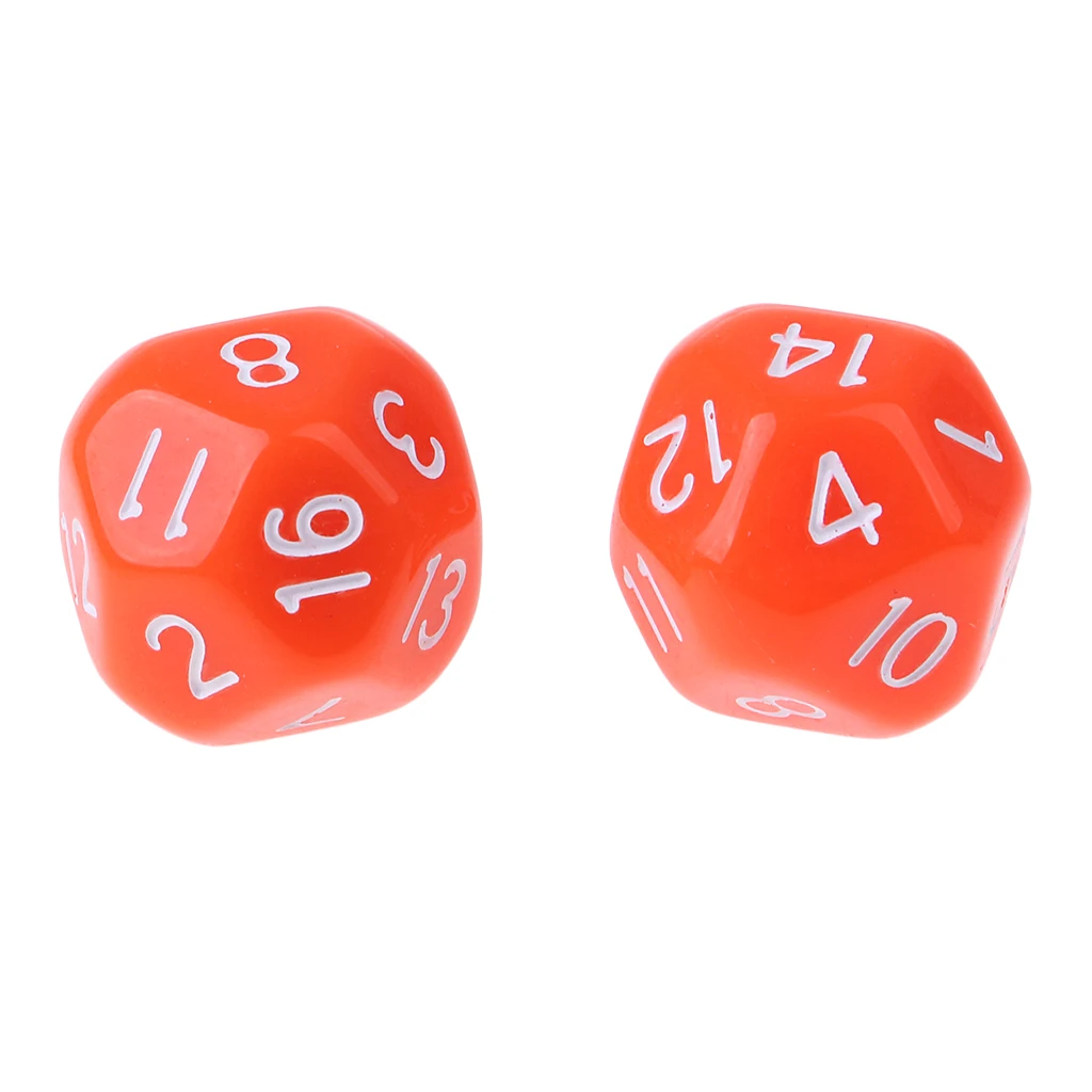 10Pcs 16-Sided D16 Acrylic Dices Table Game Accessory Toys for DND MTG TRPG Table Board Games