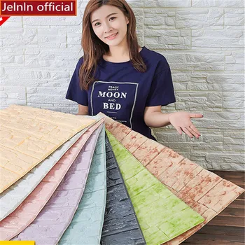 

3d three-dimensional stone pattern wall stickers bedroom kids room shop living room decoration soft bag anti-collision wallpaper