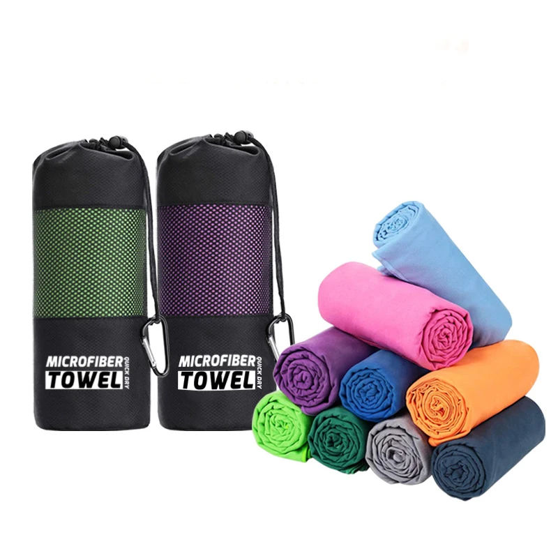 

40*80cm Double velvets Quick Dry Towel Ultralight Camping Compact Swimming Towels Hand Face Microfiber Outdoor Hiking Travel #02