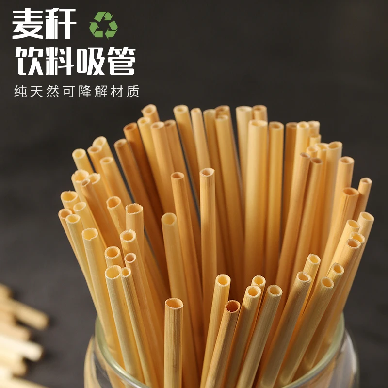 Natural straw thin straws environmentally friendly degradable straw bar  creative disposable cold drink coffee juice small - AliExpress