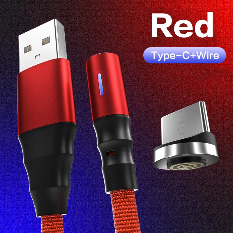 red cable-type-c POPSTAND 1,2 м Магнитный Micro USB кабель для samsung Android мобильный телефон Быстрая зарядка usb type C кабель светодиодный провод для зарядки - Цвет: red cable-type-c