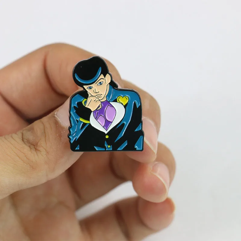 Аниме JOJOS Bizzare Adventure брошь и эмалированная булавка мультяшная фигурка Металлический Нагрудный значок для украшения одежды шляпы