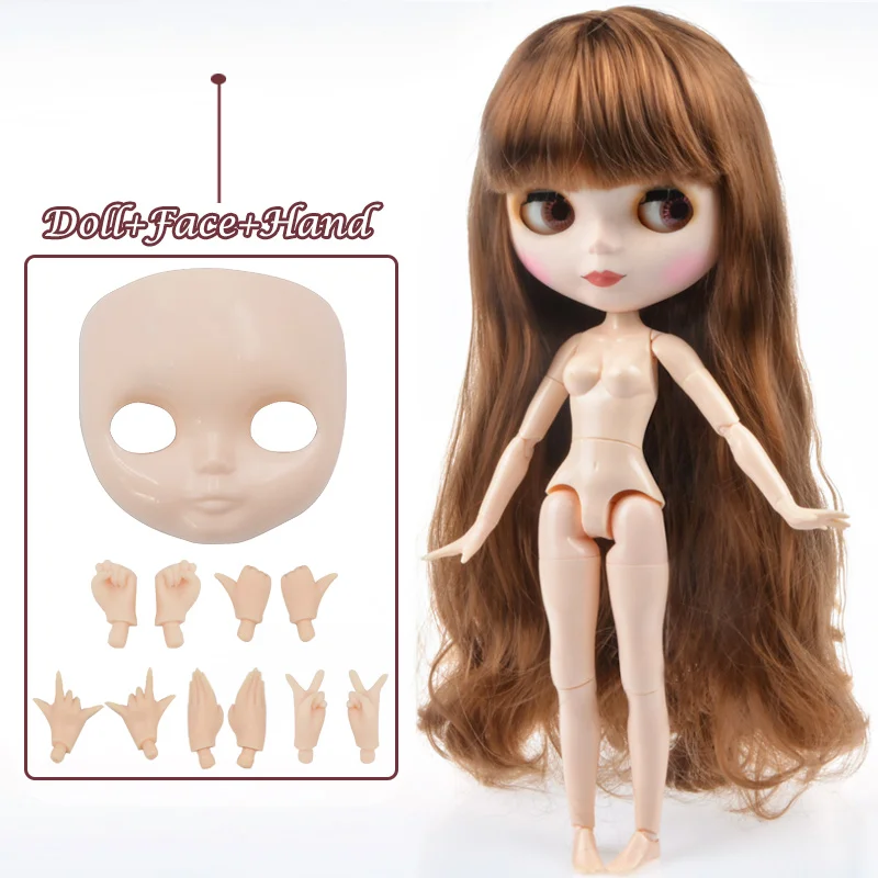 Blyth кукла Blyth матовое лицо матовая белая кожа 1/6 BJD шарнирная кукла ручной набор пользовательские куклы для девочек подарок для коллекции кукол - Цвет: Matte Face 3-FHNBL08