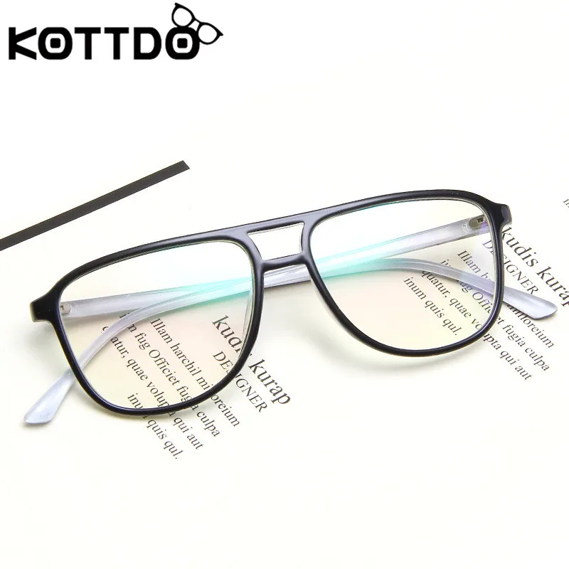 KOTTDO 2019 студенческие квадратные компьютерные очки мужские прозрачные большие
