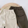MILANCEL 2024 Spring Autumn Solid Kids Boys Straight Pants Fashion Children Clothing Trousers Brief Jeans for 1-6 Years 3