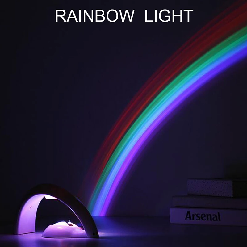 

LED Colorful Rainbow Lamp LED Night Light Romantic Rainbow Projector Lamp Universal Projection Lamp Portable Home Decor