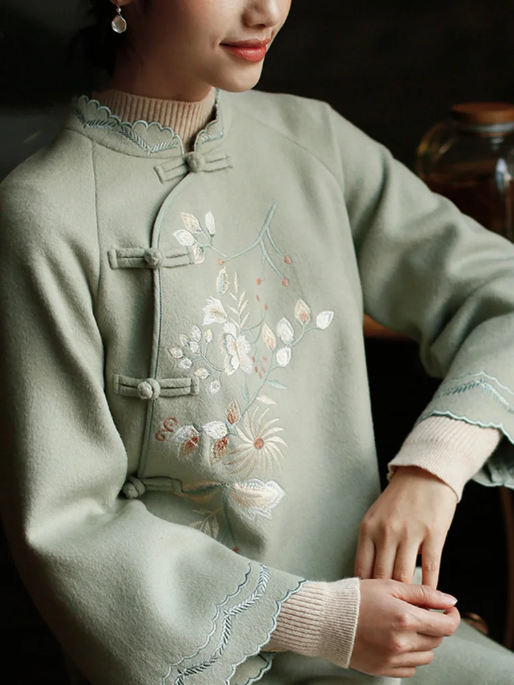 ROJAY новый стиль Cheongsam утолщенное теплое платье в китайском стиле юное