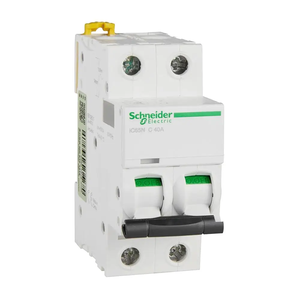 

Export IC65N Distribution Protection Small Circuit Breaker Original C Curve 2P 40A 400V 50 / 60hz A9F18240 DIN Rail Installation