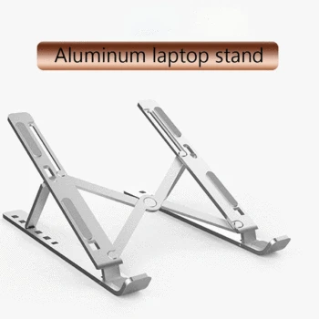 

Hot Laptop Stand Portable Heights Adjustable Aluminum For MacBook Pro Notebook Stand MeteBook Pro Cooling Holder