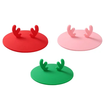 

3Pcs Silicone Mug Cap Anti-dust Reusable Mug Cover Cup Cap for Kitchen Bar