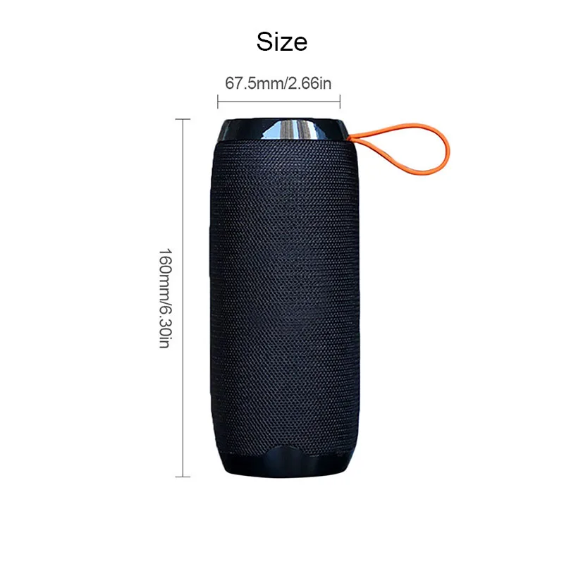 TG106 Mini Bluetooth Speaker Hifi Stereo Subwoofer Speaker Outdoor MP3 Music Player BT4.2 USB FM Portable Wireless Speaker