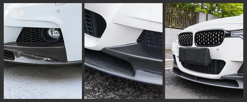 Для BMW 3 серии F30 F35 2012- передний и задний спойлер диффузор высокого качества из углеродного волокна PP черный Модификация аксессуары