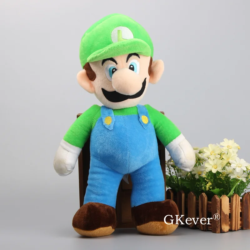 Greeen 37cm 8 видов плюшевых кукол Марио, игрушки из японского мультфильма, милые плюшевые игрушки Марио Луиджи, подарок на день рождения для детей 25-42 см - Цвет: Greeen 37cm