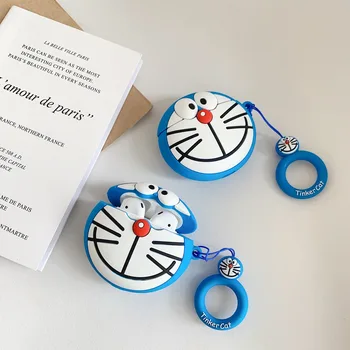 

Ring Strap for AirPods 1 2 Cartoon Bluetooth Wireless Headphone Case Soft Silicone Doraemon Earphone Cover for Air Pods 2 Cases