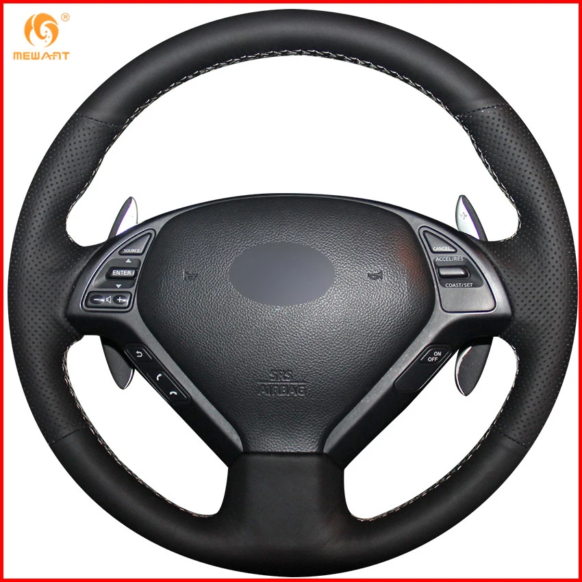 MEWANT Black Artificial Leather Car Steering Wheel Cover for Infiniti G25 G35 G37 QX50 EX25 EX35 EX37 2008-2013 Accessories | Автомобили и