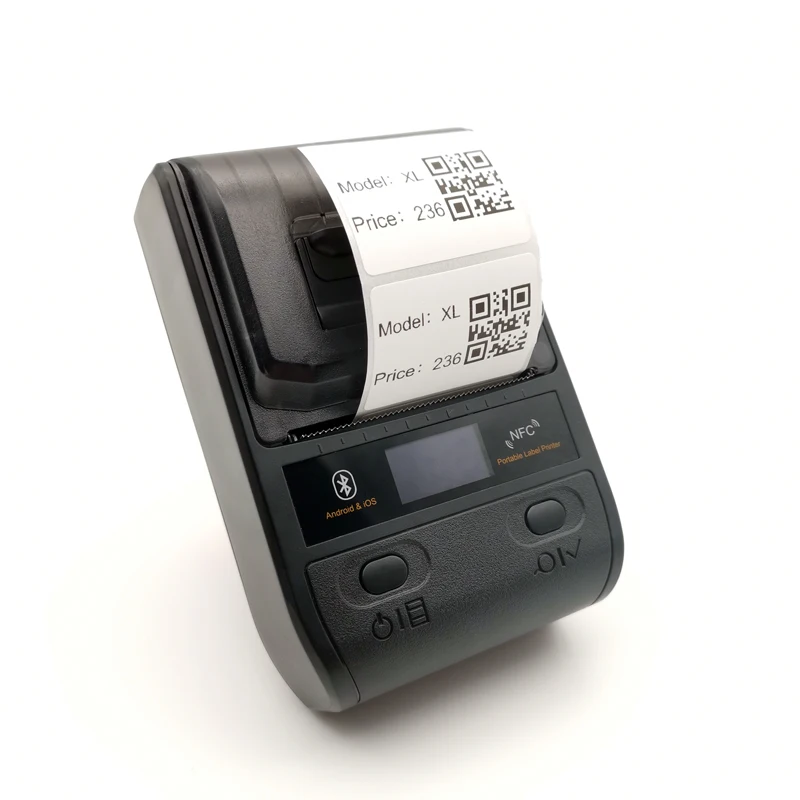 Portable Bluetooth Thermal Label Printer Mini 58/80mm Receipt Printer For Mobile Android iOS/Windows