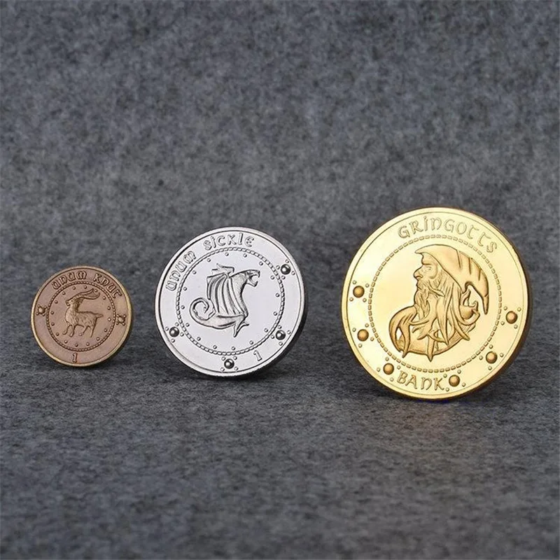 3 Harry Potter Hogwarts Bank Wizarding Gringotts Münzen 