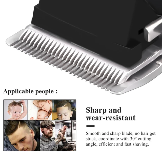 Professional Barber Hair Clipper Rechargeable Electric T-Outliner Finish Cutting Machine Beard Trimmer Shaver Cordless Corded 4