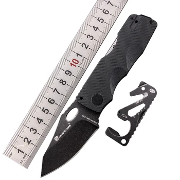 

HX OUTDOORS HX OUTDOORS Wallet Knife, Mini Sharp Edc Multifunction Knife, Defend Pocket Knife G10 handle d2 Blade