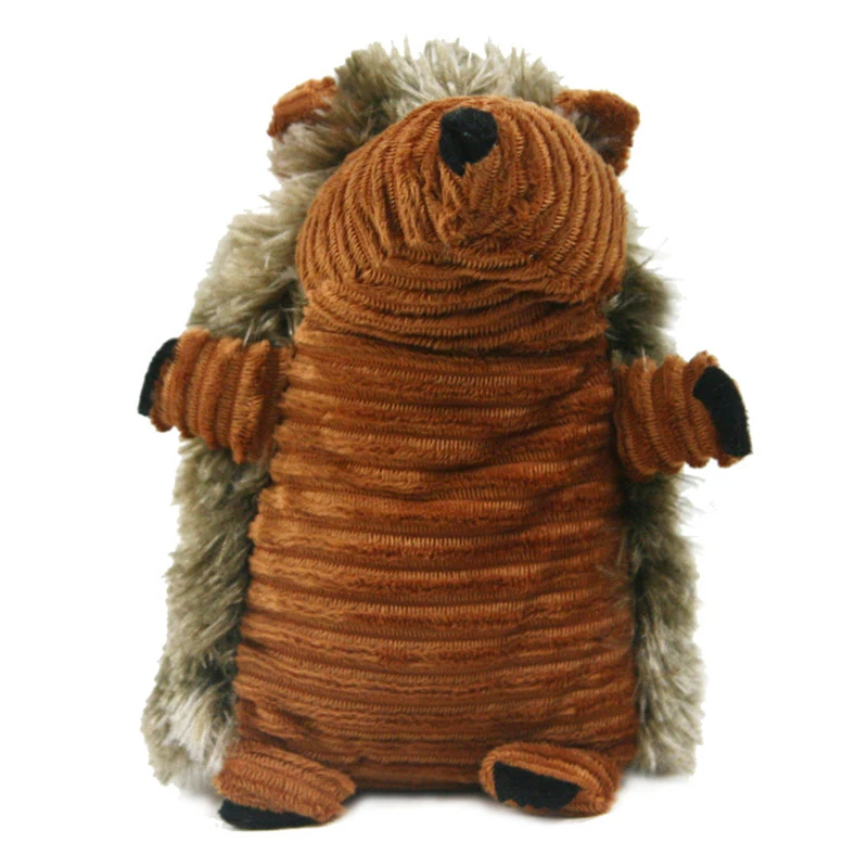 Interactive Plush Hedgehog Shaped Doll For Pet To Play Dog Durable Chew Squeaky Toy