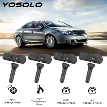 

YOSOLO 4 Piece 2933-C1100 TPMS Car Tire Pressure Monitor Sensor for Hyundai Creta IX25 Tucson I40 IX35 Sonata 2014-2018 Tucson
