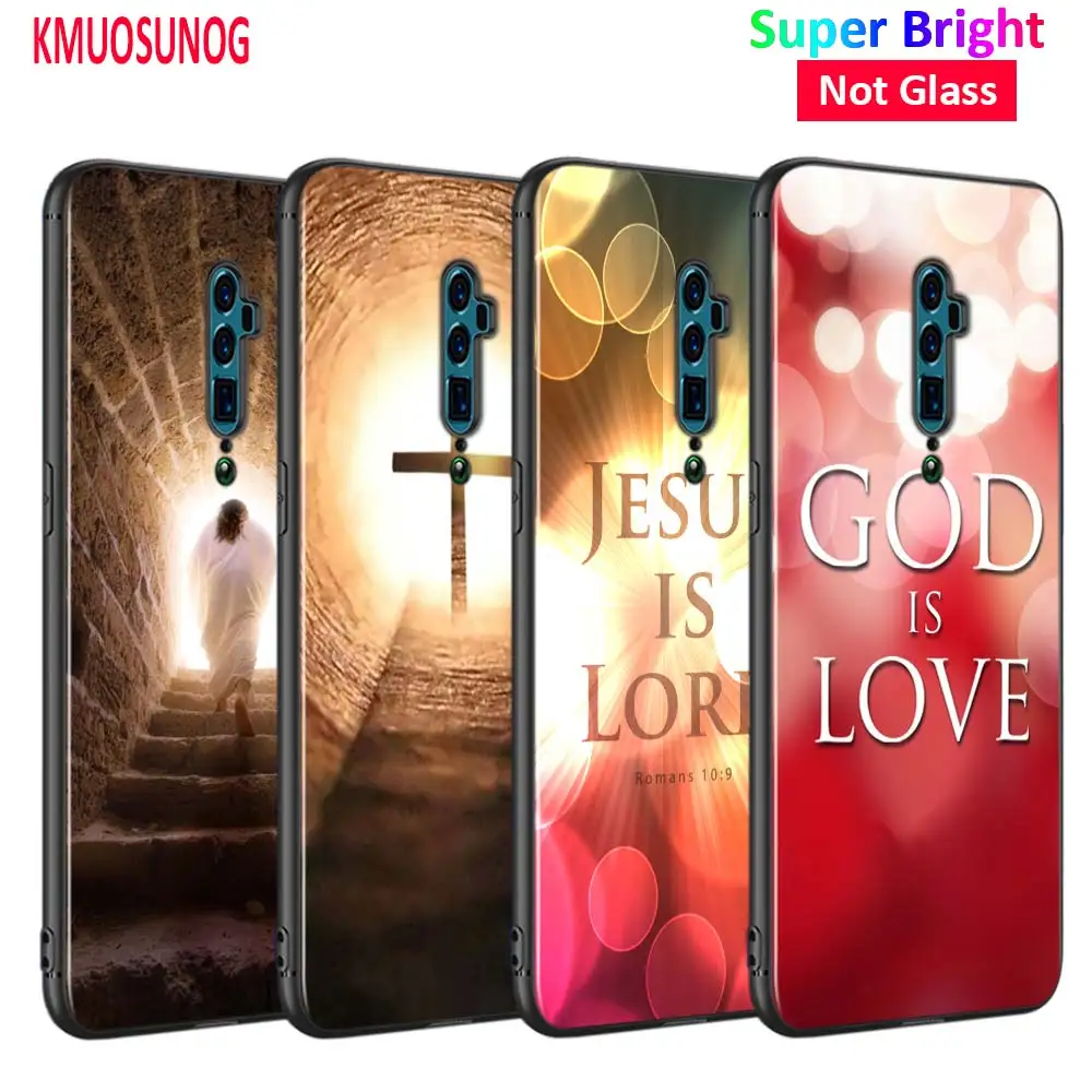 

Black Cover Bible Christian Jesus for OPPO Reno Z 10X Zoom F11 F9 F7 F5 A7 R9S R17 Realme 2 C2 K3 Pro Phone Case
