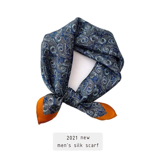 2021 man Silk scarf 100% professional business satin scarf spring autumn  mulberry silk business print fashion ladies bandana - AliExpress