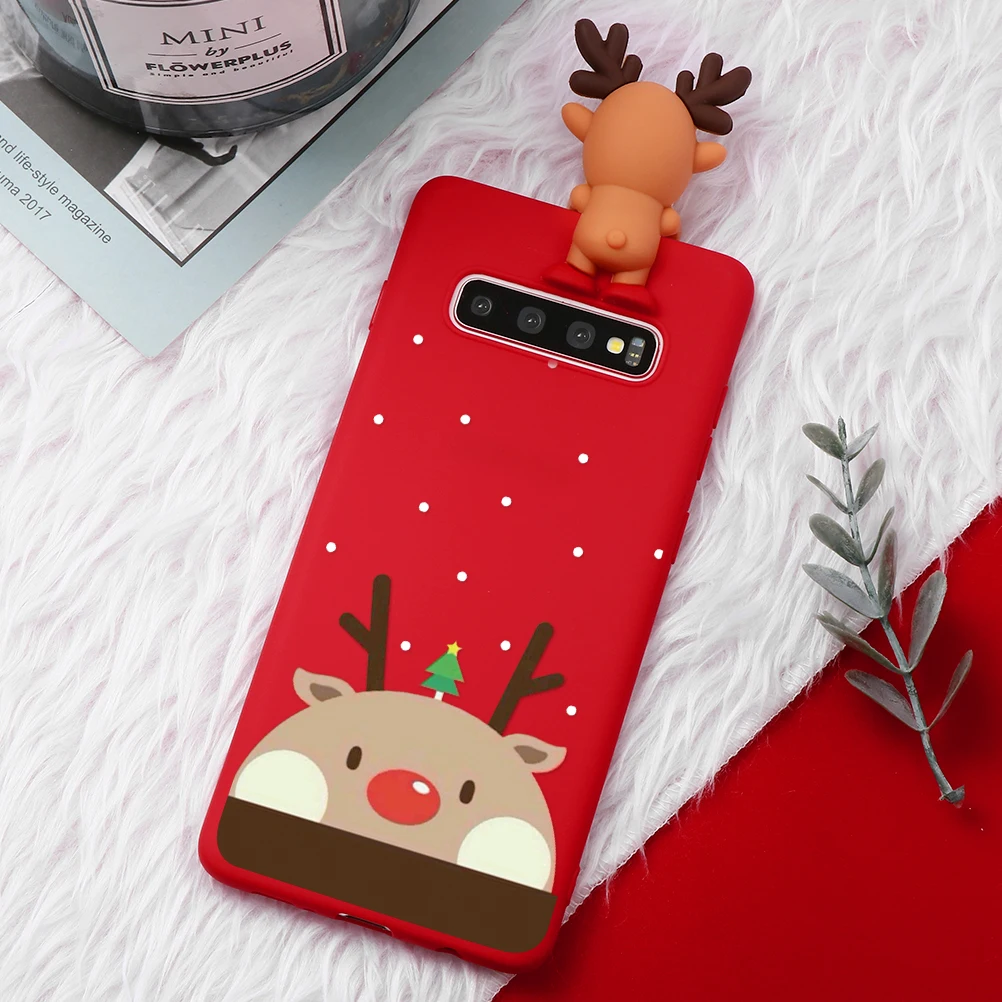 3D медведь покрытие в стиле Санта-Клауса для samsung Galaxy A50 A70 A60 A50S A40 A30 A20 A20e A10e A10 Примечание 10 Plus Pro 9 8 чехол Happy год